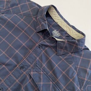 REI Mens Lightweight Plaid Button Down Short Sleeve REI Hiking Trail Outdoor 170